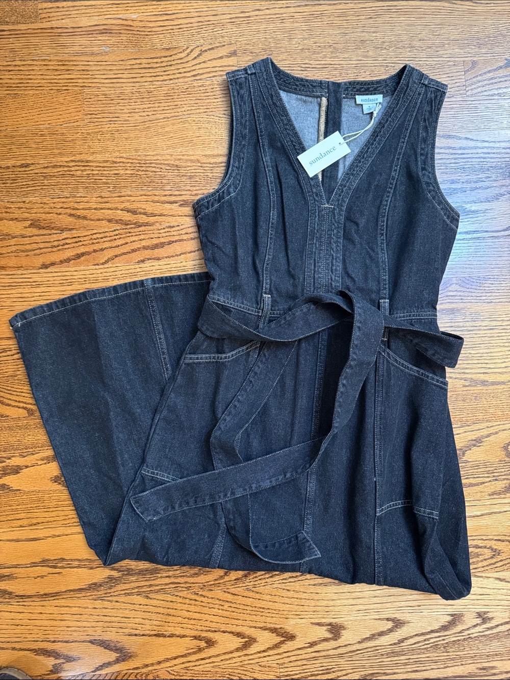 Sundance Denim Sleeveless Maxi Dress, size 6, NWT - Picture 2 of 6